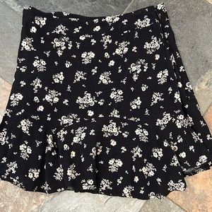 Free People black floral skirt